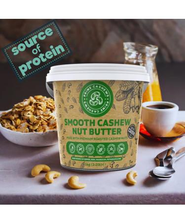 Prime Earth - Smooth Cashew Nut Butter - 1kg - Award Winning - Made With Premium Cashew Nuts - Free From Oil Salt & Sugar - Vegan Keto & Paleo Friendly - Produced in Small Batches - Made in the UK - Buy Online on GoSupps.com
