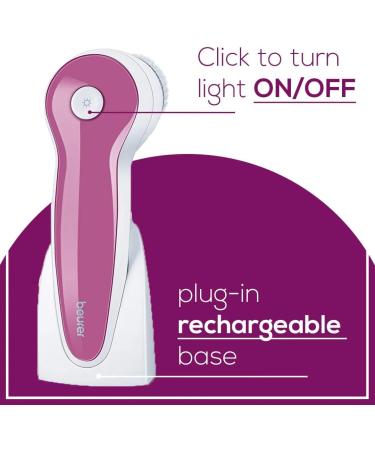 Beurer FC65 Electric Pureo Deep Clear Face Brush Cleanser Skin Care Products for Face and Entire Body Waterproof Skincare Tools and Beauty Products Facial Brush and Face Scrubber - Buy Online on GoSupps.com