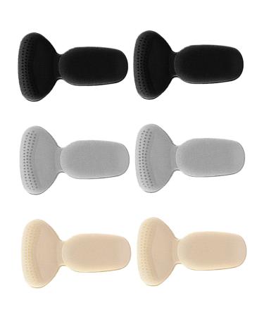 FRCOLOR 3 Pairs High Heels Half Size Pad Foot Cushion Shoe Insole Pad High Heel Liners Plantar Inserts Back of Heel Protectors Loose Grips Liner Adhesive Sponge Filler Assorted Color 1 14.3X8.8CM