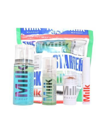 Milk Makeup The Starter Pack: Natural Look Set:: Mini Hydro Grip Primer Set + Refresh Spray RISE Mascara Deluxe Sample Full Matte Bronzer 0.35 pounds 1.0 Count