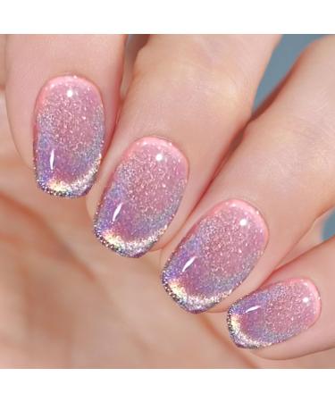 TQUXNGA Naked False Nails Detachable Press On Nail Cats Eye False Nails Full Cover Stick On Nail for Women and Girls - Buy Online on GoSupps.com