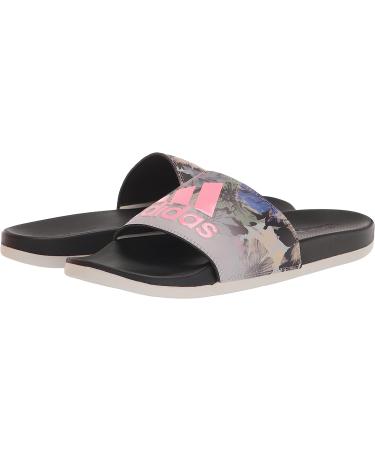 adidas Women's Adilette Comfort Slide Sandal 8 Grey/Bliss Pink/Black - Buy Online on GoSupps.com