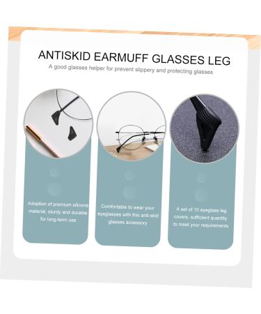 Uonlytech 30 PC Glasses Holder & Ear Protectors - Silicone Shell for Eyewear | Refillable Leather Diary | Black 3-Pack - Buy Online on GoSupps.com