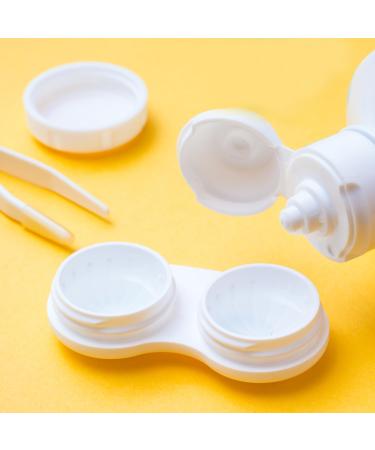 Portable Contact Lens Case with Mirror & Tweezers - Mini Love Design for Travel & Daily Use - Blue - Buy Online on GoSupps.com