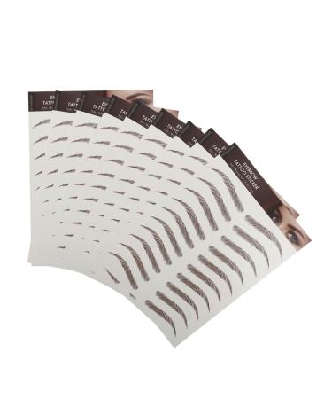Balacoo 9 sheets Artificial Imitation Eyebrow Eyebrows Hairlike Tattoos Transfer Sticker Temporary False