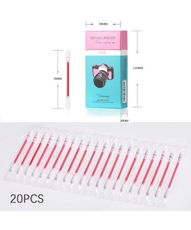 PASNOWFU Tattoo Lipstick 20 Pcs Set | Velvet Matte Lip Stain | Durable Waterproof Formula | Non-Stick Lip Gloss | Portable and Long-Lasting (Pink) - Buy Online on GoSupps.com