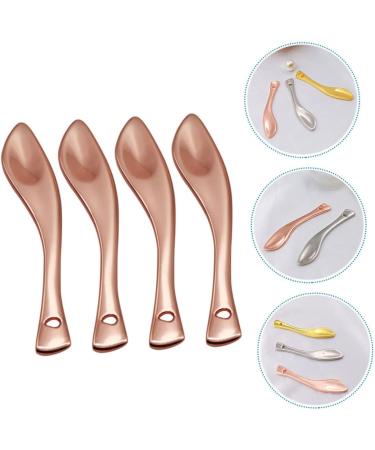 Outanaya 4pcs Face Cream Scoop Eye Cream Scoop Makeup Beauty Spoons Cosmetic Cream Scoops Rose Gold Metal - Buy Online on GoSupps.com