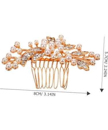 Mikinona Wedding Hair Accessories Rhinestone Hair Clips Hair Side Comb Wedding Hair Comb Hair Comb for Women Pearl Hair Comb Bridal Hair Comb Bride Hair Accessories Bride Hair Comb - Buy Online on GoSupps.com