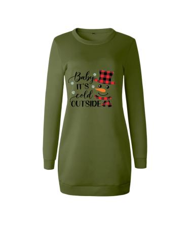 Women's Christmas Skirt Hoodie Sweatshirt Pullover Sweater Sweat Jacket Christmas Dress Hoodie Fashion Dress Top Long Sleeve Shirt Hoodie Top Jumper Elegant Mini Dress Ag S
