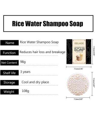 Loss Rice Shampoo Bar Fermented Rice Water Shampoo Bar For Hair Growth Fermented Rice Water Shampoo Bar Hair Growth Dry Damaged Hair Repair Soap Rice Water Shampoo And Conditioner (3 pcs) - Buy Online on GoSupps.com
