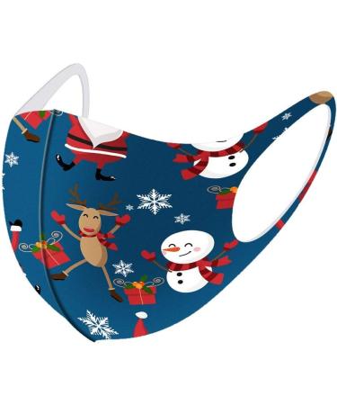 Riou 5-Piece Children's Christmas Face Masks | Washable Silk Breathable Neck Scarves for Girls - Buy Online on GoSupps.com