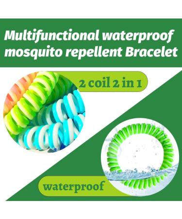 Mosquito Repellent Bracelet 12 Pack PandyCare Insect Midge & Mosquito Bands Wristbands for Adults Kids & Baby - 2 Coils in 1 Waterproof 100% Natural Plant Essential Oil Deet Free with 300 Hours - Buy Online on GoSupps.com