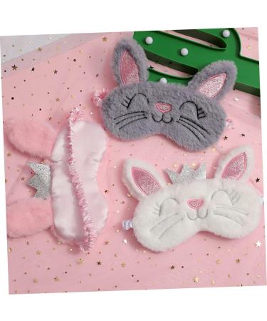 Bunny Eye Mask Set - 3pcs Plush Rabbit Ear Sleeping Eye Patches - Buy Online on GoSupps.com