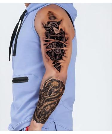ROARHOWL 3D Realistic Fake Robot Wound Temporary Tattoo (Design 5) - For Men and Women - Buy Online on GoSupps.com