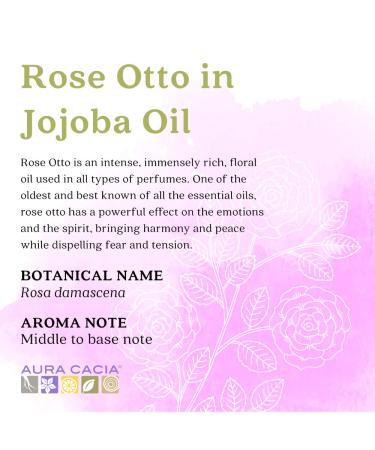 Aura Cacia Rose Otto in Jojoba Oil - Pure & GC/MS Tested - 15ml (0.5 fl. oz.) for International Shipping - Buy Online on GoSupps.com