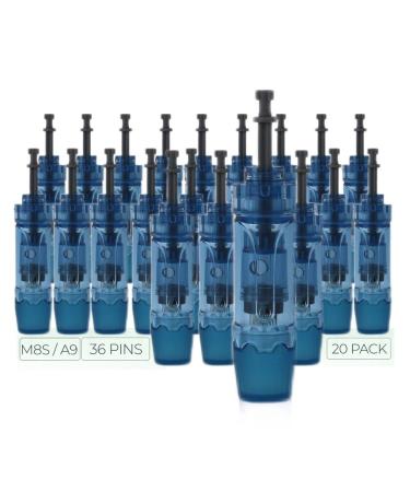 Dr. Pen Ultima M8S / A9 Replacement Cartridges - 20 PACK 0.25mm 36 Pins Bayonet Slot - Disposable Replacement Parts