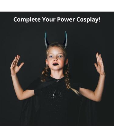 Devil Horns Hair Clip | Demon Horn Hair Accessory | Cosplay Devil Horns Clip Women Demon Vampire Headpiece Suitable For Halloween Devil Hair Clips Devil Horns Devil Costume Blue - Buy Online on GoSupps.com
