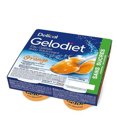 Sugar-free gelled water 4x120g Gelodiet with Delical sweetener