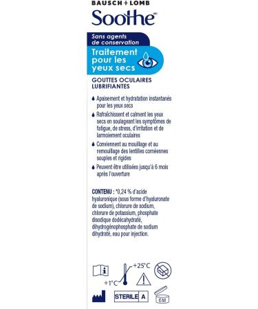 Soothe Preservative Free Eye Drops Moisturizing & Comforting Suitable for Sensitive Eyes Eye Drops for Daily Use 10 ML - Buy Online on GoSupps.com