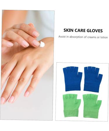 MERRYHAPY 2 Pairs Gel Gloves Hand Care Gloves for Cracked Skin Moisture Gloves Blue Moisturising Gloves Moisturizing Gloves Half Finger Skincare Gloves Gel Moisturizing Gloves Dipping - Buy Online on GoSupps.com