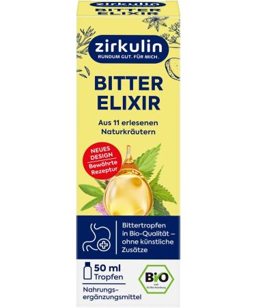 Circular Bitter Elixir | Bio Bitter Drops 50ml | Vegan Sugar-Free | Hildegard von Bingen | Herbal Extract from 11 Herbs | 1 800 Drops | Shop Now - Buy Online on GoSupps.com