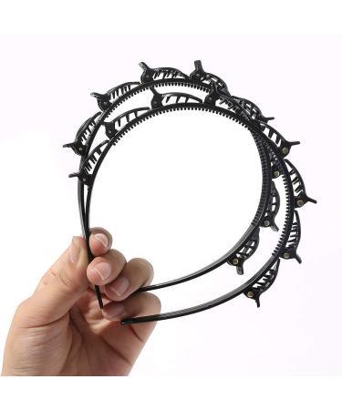 Stylish Headbands for Women & Girls - Thin Plastic Braided Hair Bands with Clips for Workouts - YHHFG-019 - Buy Online on GoSupps.com