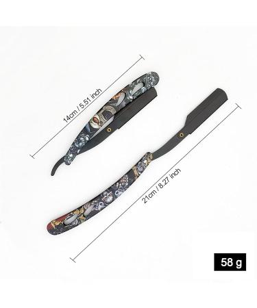Ghost Shaving Knife - Dual Blade Foldable Razor for Hair Removal | SUS Black Manual Shaver for Face Beard Eyebrow Underarm & Bikini - 20 Blades - Buy Online on GoSupps.com