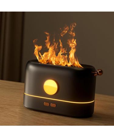 Flame-Air Diffuser Humidifier | Essential Oil Aroma Therapy | Auto-Off Function for Home & Office (Black) - Buy Online on GoSupps.com