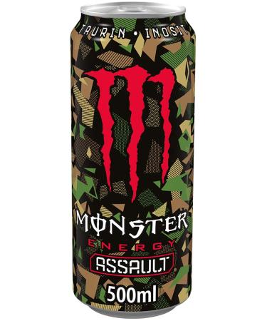 Buy Monster Energy Assault - Refreshing Energy Drink with 160 mg Caffeine (12 x 500 ml Cans) - International Shipping Available - Buy Online on GoSupps.com