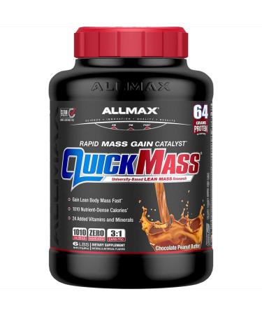 ALLMAX Nutrition QuickMass Rapid Mass Gain Catalyst Chocolate Peanut Butter 6 lbs (2.72 kg)