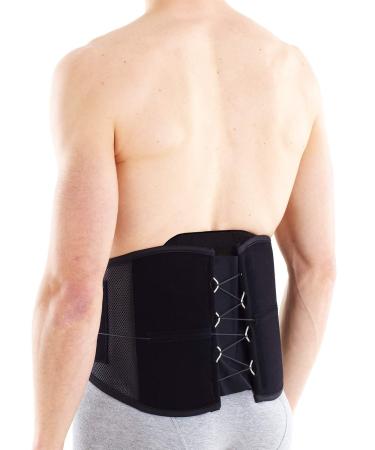 Neo-G Easy-Fit Back Brace Support for Lower Back Pain Muscle Spasm Arthritis Strains Sprains & Instability - Adjustable Lacing System & Lumbar Pad - Class 1 Medical Device 1 Size - Black