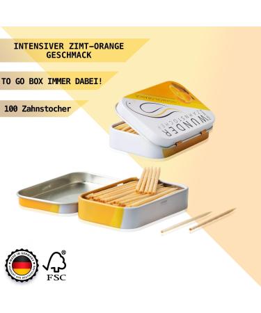 Wonder Toothpick - Flavoured Toothpicks for Fresh Breath and Teeth Cleaning on-the-go - Sugar-Free Vegan Cinnamon Orange Flavor - Buy Online on GoSupps.com