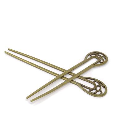 Careor Metal U Shape Hair Clip 16cm | Stylish Hair Accessories for Girls & Women | Perfect Ponytail Hairpin - Buy Online on GoSupps.com