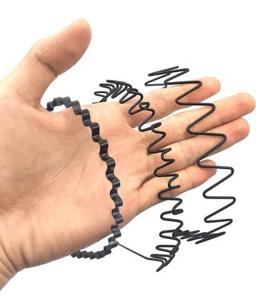 Mens Non-Slip Sports Hair Bands for Long Hair - Metal Hair Hoop for Outdoor & Daily Wear (3 Pack) - Buy Online on GoSupps.com