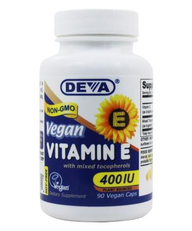 DEVA VEGAN VITAMINS VIT E 400IU MIXED TOCOP. 90 VCAP