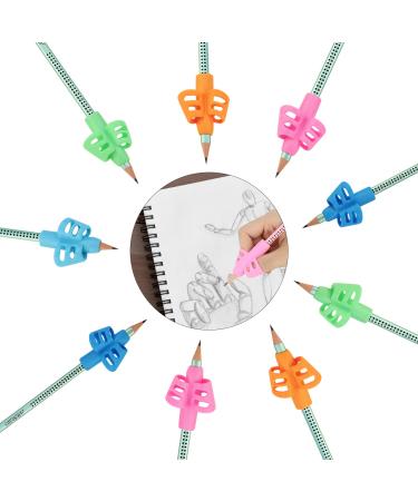 MXTIMWAN 9 pieces of writing aid for Abbey children Pencil Grips for Kids pencil handle silicone write posture correction tool for pencils (9)