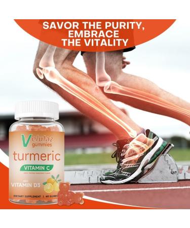 Curcumin Turmeric Gummies Extra Strength 2000mg Curcuma Longa 20:1 Extract Supplement Gummies with Black Pepper & Ginger - Buy Online on GoSupps.com