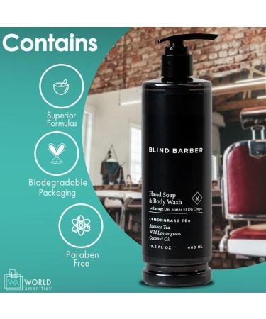 Blind Barber Hand Soap and Body Wash for Women and Men - 13.5 Fl Oz Body Care Liquid Soap 13.5 Fl Oz (Pack of 1) - Buy Online on GoSupps.com