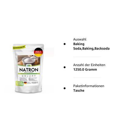 EWL Natural Natron Powder 1250g - High-Purity German Baking Soda | Extra Advantage Pack for Baking | Food Quality - Buy Online on GoSupps.com