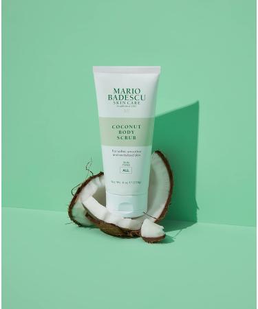 Mario Badescu Coconut Body Scrub 6 OZ | Softening Scrub for All Skin Types | Niacinamide & Salicylic Acid Formula | International Shipping Available - Buy Online on GoSupps.com