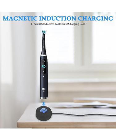 Charger for Oral-B iO Series 7 8 9 Electric Toothbrush - Braun Oral B iO Series 7 8 9 Magnetic Charging Base Replacement - Model 3768 Power Adapter Cord (Black) - Buy Online on GoSupps.com