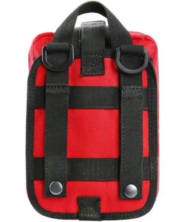 1000D Molle RIP Away Tactical First Aid Pouch - Red | Camping Hiking Travel Bag - Buy Online on GoSupps.com