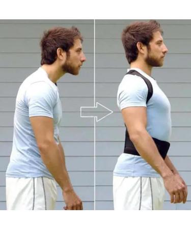 Adjustable Ergonomic Back Support Brace for Men & Women | Breathable Corrector for Lower & Upper Back | 2XL Size - Buy Online on GoSupps.com