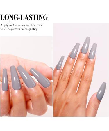 Imtiti Nude Gel Nail Polish 15ML Grey Gel Polish Autumn Winter Gel Nail Polish Soak Off LED UV Nail Gel Polish DIY Nail Art Starter Manicure Salon Gel Nail Kit - Buy Online on GoSupps.com
