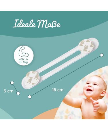 Baby Drawer Protection | Beardop Universal Security with Strong 3M Glue | Transparent Safety for Cupboards & Drawers | 6 Pieces Satisfaction Guarantee - Buy Online on GoSupps.com