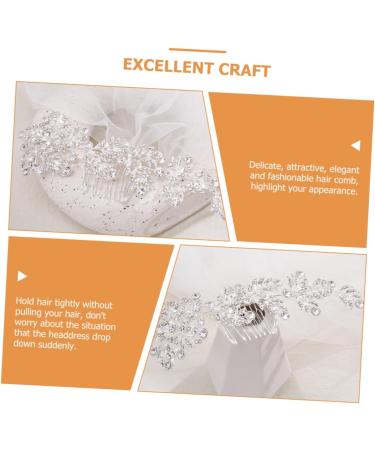 FRCOLOR Accessories rhinestone hair comb dress rhinestone for hair bridal hair comb headgear dinner party hair crystal bride hair accessories rhinestones hair accessories Hair Dress - Buy Online on GoSupps.com