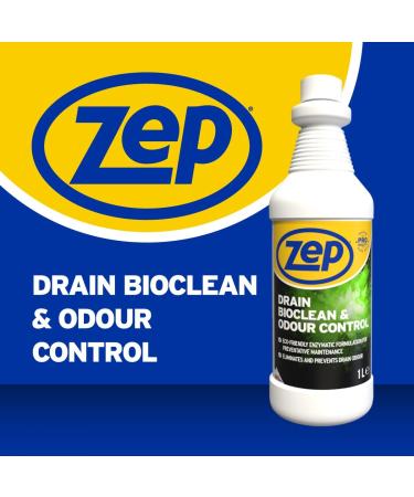 Zep Drain Bioclean & Odour Control - 1l Drain Unblocker For Preventive Maintenance to keep a drain unblocked Perfect Drain Cleaner For Bad Smells Sink Cleaner For Smelling Sinks Zep Commercial - Buy Online on GoSupps.com