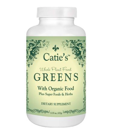 Catie's Organic Greens - Vegan Non-GMO - 45 Ingredients! Green Superfood for Optimal Health and Vitality. 30 Servings. 12 oz. Made from Whole Plant Foods!