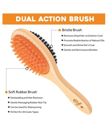 Crbn Short Hair Dog Brush - Detangling Shedding Coat Remover - Buy Online on GoSupps.com