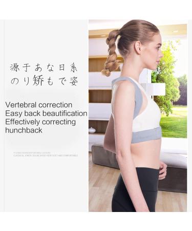 BLACKNANA Back Support Corrector Clavicles Spine Shoulder Support Belt Back Anti-Humpback Corrector for Women Men Gray Blue - Buy Online on GoSupps.com